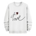 thumbnail image 4 of WREESH Graphic Sweatshirt Valentine's Day Love Letter Printed Crewneck Sweatshirts Casual Pullover for Men White, 4 of 6