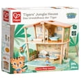 thumbnail image 2 of Hape: Tigers' Jungle House - 34pc Wooden Toy Playset, Animal Figurines & Accessories, 2 Level Doll House, Green Planet Explorers, Kids Ages 3+, 2 of 10