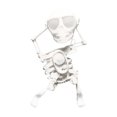 thumbnail image 2 of Skeleton Wind Up Toy - Dancing Swinging Mechanical Figure, Clockwork Animated Halloween Decoration, BPA-Free Plastic No Battery Needed Kids Room Decor, 2 of 7