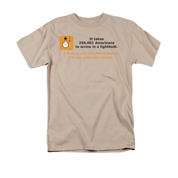 It Takes 250,001 Americans To Screw In A Lightbulb Funny Adult T-Shirt Tee