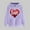 Purple(New), variant on PNTUTB Women's Long Sleeve Fashion Heart Print Drawstring Hoodies Casual Pullover Sweatshirts with Pocket
