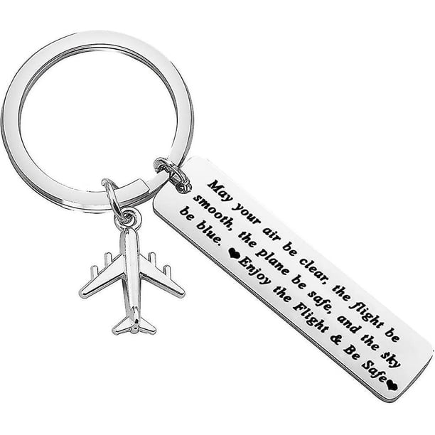 Regalo de piloto, regalo de asistente de vuelo, llavero seguro para volar, regalos de viaje, que su regalo aéreo