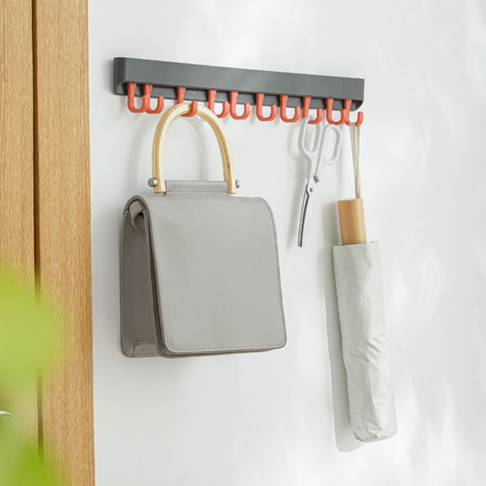 Self Adhesive Coat Hooks, 10Hooks Coat Hanger Rack for Coat Hat Towel Purse Robes Keys Mudroom