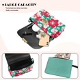 thumbnail image 4 of TSOVTHRID Blue Leaf Print Crossbody Bags for Women Leather Cross Body Purses Cute Designer Handbags Shoulder Bag with Detachable Chain Strap for Shopping Travel Work, 4 of 7