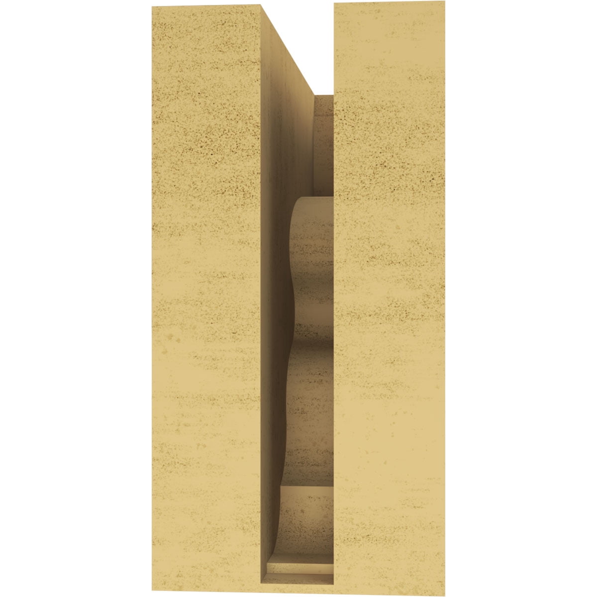 4"W x 8"D x 8"H Classic Highland Rough Cedar Woodgrain TimberThane Corbel, Primed Tan