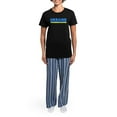 thumbnail image 4 of CafePress - Pro Ukraine Pride Ukrainian Flag ??????? Pajamas - Women's Short Sleeve Print T-Shirt and Pants Dark Cotton Pajama Set, 4 of 7