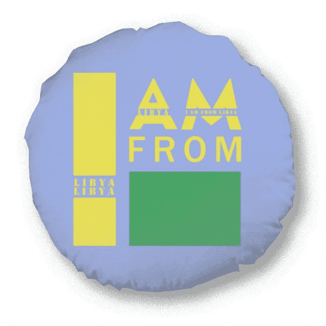 I Am From Libya Art Deco Fashion Round Throw Pillow Home Decoration Cushion