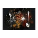 thumbnail image 3 of Lienzo con temática de cocina, fondo negro, especias y cucharas en la mesa, pinturas, ingredientes, impresión artística en lienzo para decoración del hogar, 3 of 5