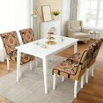 thumbnail image 2 of TSOVTHRID Boho Mandala Floral Print Quilted Dining Chair Seat Covers Stretch Seat Cushion Slipcovers Cozy Washable Dining Chair Slipcovers with Elastic Band, Set of 4, 2 of 7