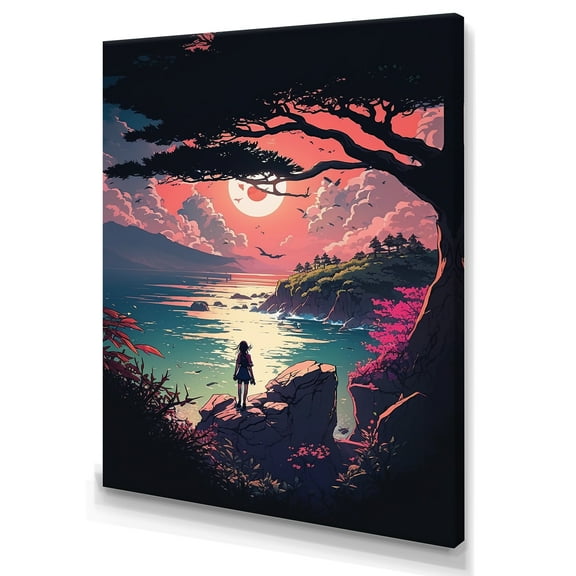 Designart Road To The Sunset VI Canvas Wall Art