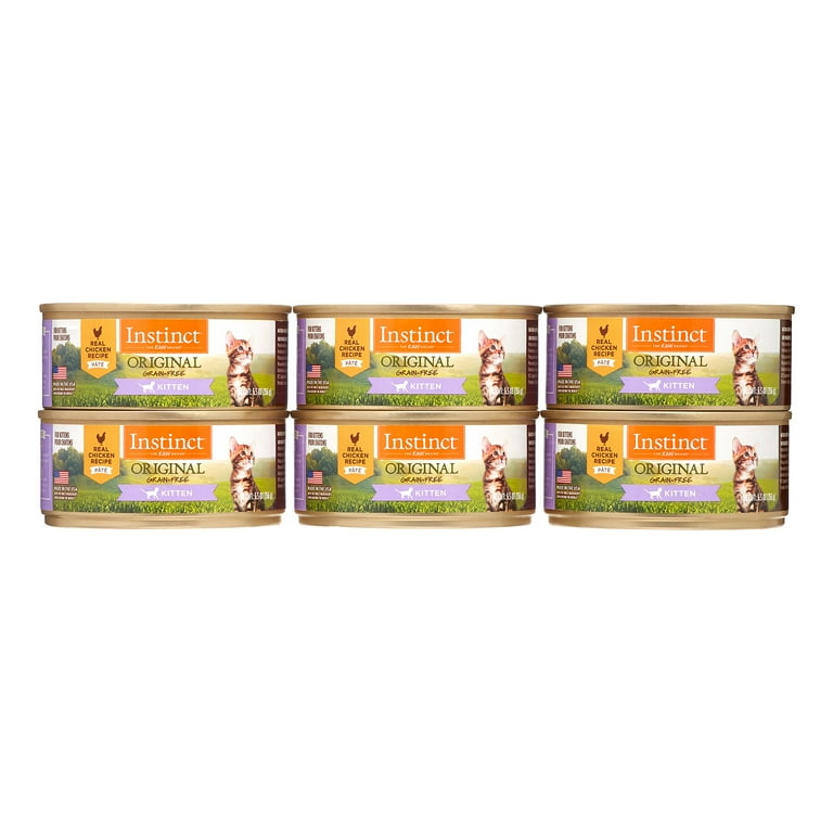 Instinct Original Kitten Grain Free Real Chicken Recipe Natural Wet Canned Cat Food by Nature s Variety 5.5 oz. Cans Walmart