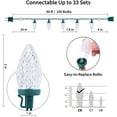 thumbnail image 3 of Halloween C9 LED Halloween String Lights, 82ft 100 LED Waterproof Strawberry String Lights, Plug in Extendable Black Wire Halloween Lights String for Outside Halloween Decoration, White, 3 of 15