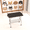 Black, variant on 42" Large Heavy Duty Pet Grooming Table, Black Foldable Dog Cat Grooming Station with Adjustable Arm, Noose & Storage Basket, Stainless Steel Frame