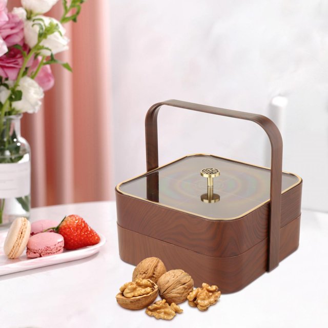 Caja contenedora de almacenamiento de alimentos, plato para servir, bandeja multifuncional para frutos secos, artículos diversos, aperitivos, dulces y Estilo E Macarena Organizador de meriendas