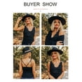 thumbnail image 5 of Asyoly Womens Top Summer V Neck Spaghetti Strap Lace Camisole Casual Sleeveless Tank Tops Shirts S-2XL, 5 of 7