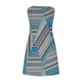 thumbnail image 4 of Pejock Summer Dresses for Women Beach Floral Tshirt Sundress Sleeveless Pockets Casual Loose Tank Dress Blue C M (US Size: 6), 4 of 4