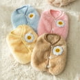 thumbnail image 2 of Cute Egg Flower Dog Vest Pet Macaroon Color Fleece Coat Winter Teddy Clothes Warm Coat Pet Two Legs Clothes XS-XL (Pink,M), 2 of 7