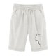 thumbnail image 2 of ICHUANYI Clearance Women's Summer Printed Five Points Large Size Cotton Linen Pants Casual Pants Shorts(White, L) ICHUANYI WER2023080812680, 2 of 3