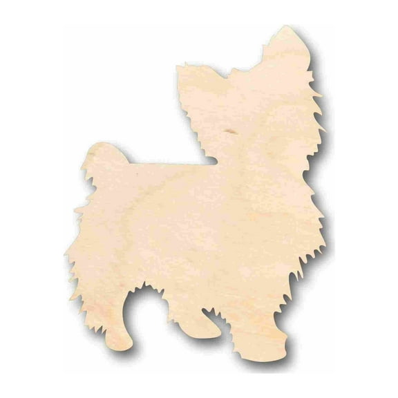 Unfinished Wood Yorkie Silhouette - Craft- up to 46" DIY 8" / 1/8"