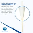 thumbnail image 3 of Dynarex 6-Inch Sterile Cotton Tipped Applicators - Single-Use Wooden Cotton Tip Applicators for Wound Care, Hygiene, Makeup, Jewelry - 1 per Pouch, 1 Case of 1000, 3 of 7