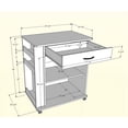 thumbnail image 4 of Nexera 297 Mobile Microwave Cart 1-Drawer Walnut, 4 of 4