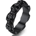 thumbnail image 1 of ORUYROP Can Engrave Men Skull Rings, Stainless Steel Statement Biker Rings, Gold Plated/Black-Send Gift Box, 1 of 7