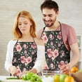 thumbnail image 5 of Pioneer Flower Floral Print Pattern Apron-Garden Aprons for Women with Pockets-Cotton Linen Waterproof Kitchen Cooking Gardening Aprons Adjustable for Kitchen,Cooking,BBQ and Salon 33x27 Inch, 5 of 7