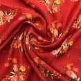 thumbnail image 1 of Sonakshi Fashion Red Printed Fabric Flower Viscose Chiffon 42 Inch Wide Bundles for Sewing, By The Yard, 1 of 3
