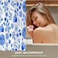 thumbnail image 4 of Blue Floral Shower Curtain Set Cute Daisy Girl Bathroom Curtain, Waterproof and Durable Polyester Fabric,Includes 12 Hooks, Modern Aesthetic Decor Colorful Flower Shower Curtain 72x72 inch, 4 of 6