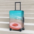 thumbnail image 6 of Logiee Pink Float Ring On Beach Print Travel Luggage Cover,Suitcase Protector, Washable Elastic Suitcase Baggage Cover,Closure for Wheeled Suitcase Fit 18-32 Inch Luggage-Medium, 6 of 7