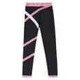 thumbnail image 4 of YiZYiF Kids Girls Color Block Dance Sports Pants Gymnastics Athletic Leggings,Sizes 6-14, 4 of 6