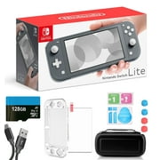 Nintendo Switch Lite Gray - 5.5" Touchscreen Display, Built-in Plus Control Pad, Built-in Speakers, 802.11ac WiFi, Bluetooth, w/9-in-1 Carrying Case + 128GB Card