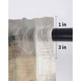 thumbnail image 6 of Brown Painting Tier Curtains 45 Inch Length,Sheer Curtains for Bedroom Living Room,Modern Abstract Retro Art Aesthetics Rod Pocket Voile Drapes Kitchen Curtains Small Half Window 27.5"x45" 2 Panels, 6 of 7