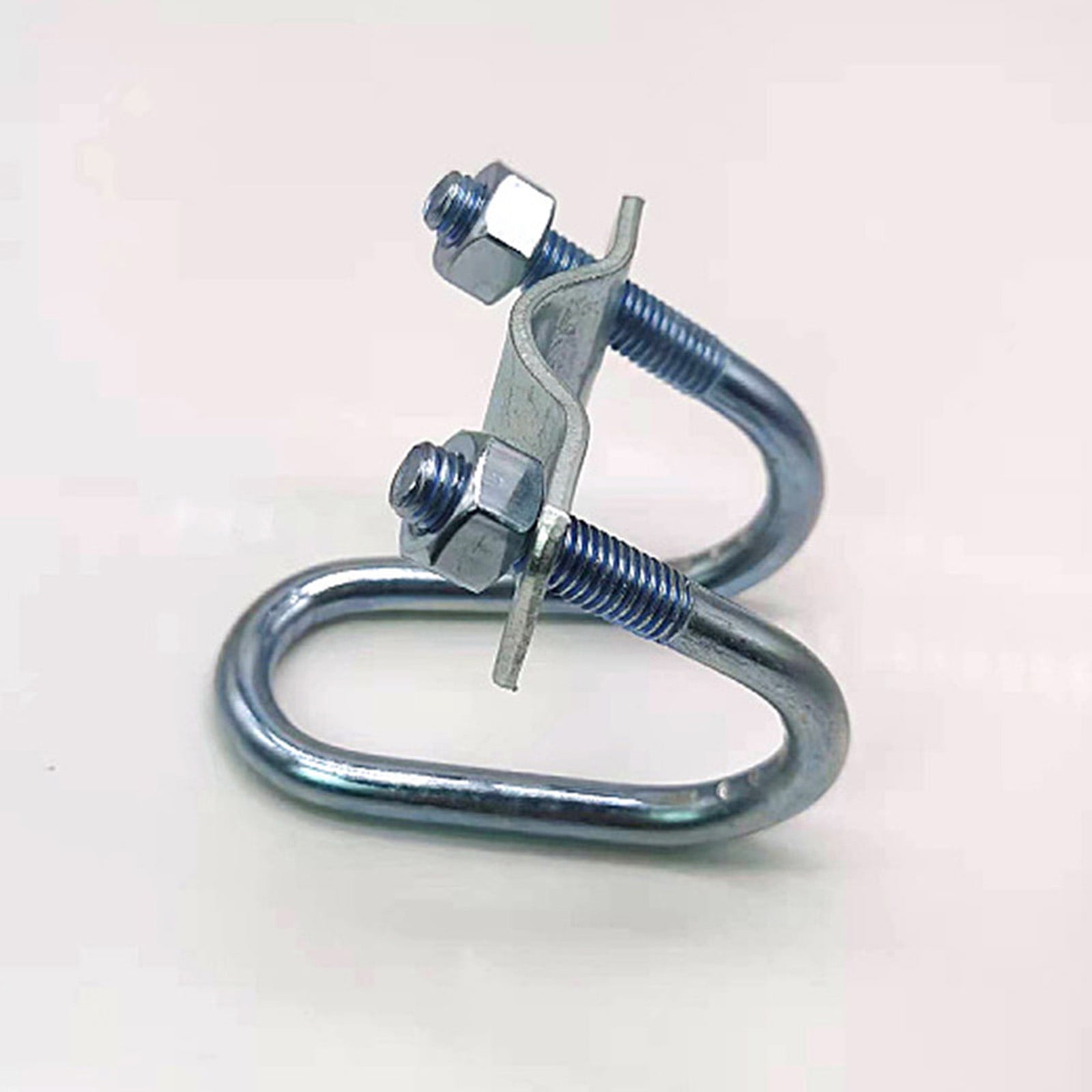 BIBABLYKE 10Pcs Crosses Pipe Clamp Double Screw Bolt Horizontal Vertical Connector Metal Steel Pipes Connector Fixator