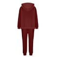 thumbnail image 5 of Bixock Women Fall and Winter Outfit Set,Women Two-piece Set,Women's Two-Piece Set Fall and Winter Solid Color Long Sleeve Casual Sweatshirt and Comfortable Pants Outfit Set, 5 of 5