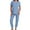 Light Blue, variant on Fgvctg Womens Scrub Sets Plus Size Medical Uniforms Petite V-Neck Scrub Pants and Tops Scrubs Nursing Scrubs with Pockets Dark Green 2XL