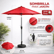 thumbnail image 2 of Sombrilla de Jardin CJR 3mts con Manivela Rojo, 2 of 9