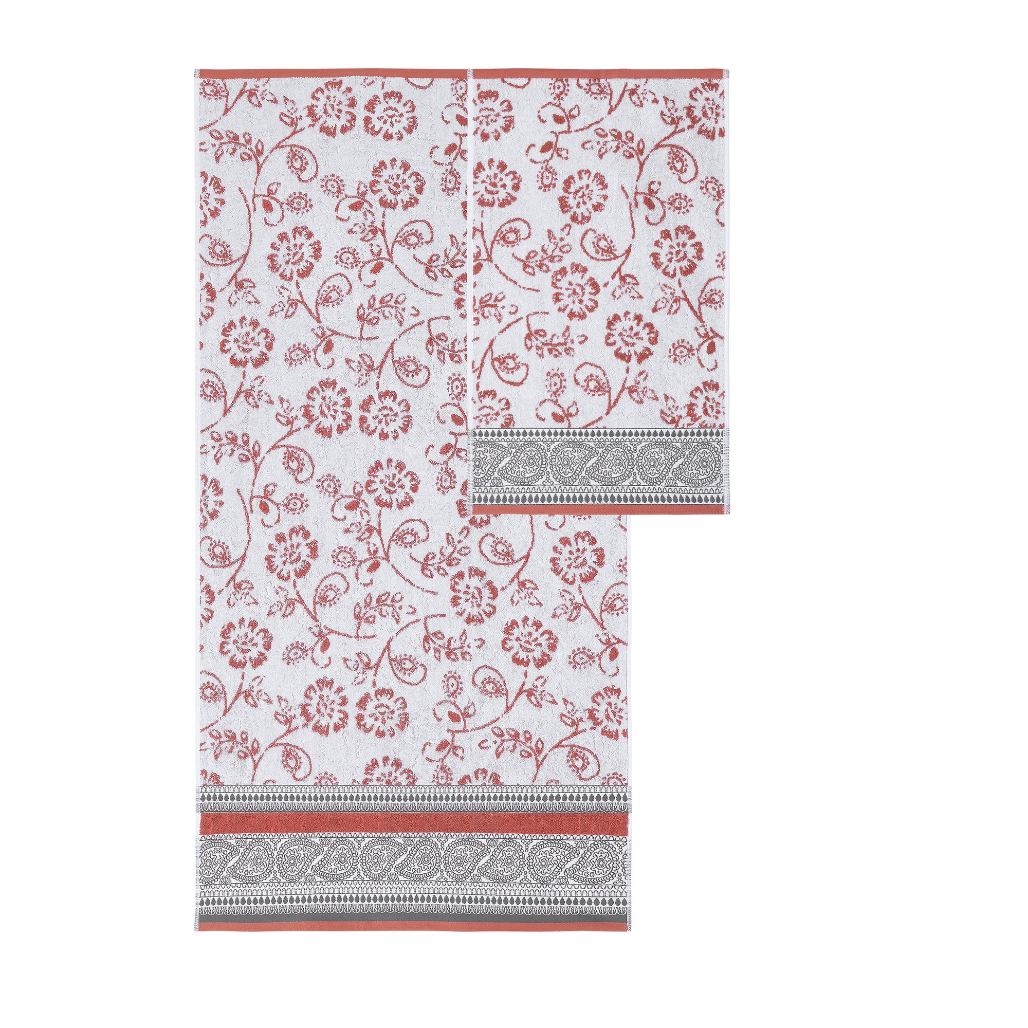 Modern Threads Ophelia 6-Piece Cotton Adult Bath Towel Set, Clay