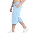 thumbnail image 6 of Kids Boys Soft Cotton Sweatpants Elastic Waist Relaxed Fit Knee Length Jogger Shorts for Sports Gym, 4T-15Y, 6 of 7