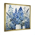 thumbnail image 2 of Designart "Harmonized Blue Bonnets In Vase" Blue Bonnets Picture Framed Canvas Prints, 2 of 5