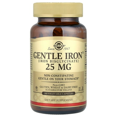 Solgar Gentle Iron 25 mg - 180 Vegetable Capsules