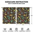 thumbnail image 2 of Ice Cream (2) Curtains-blackout Curtains Bedroom Decor Living Room Darkening Grommet Window Drapes 2 Panels Set 52"x 63", 2 of 2