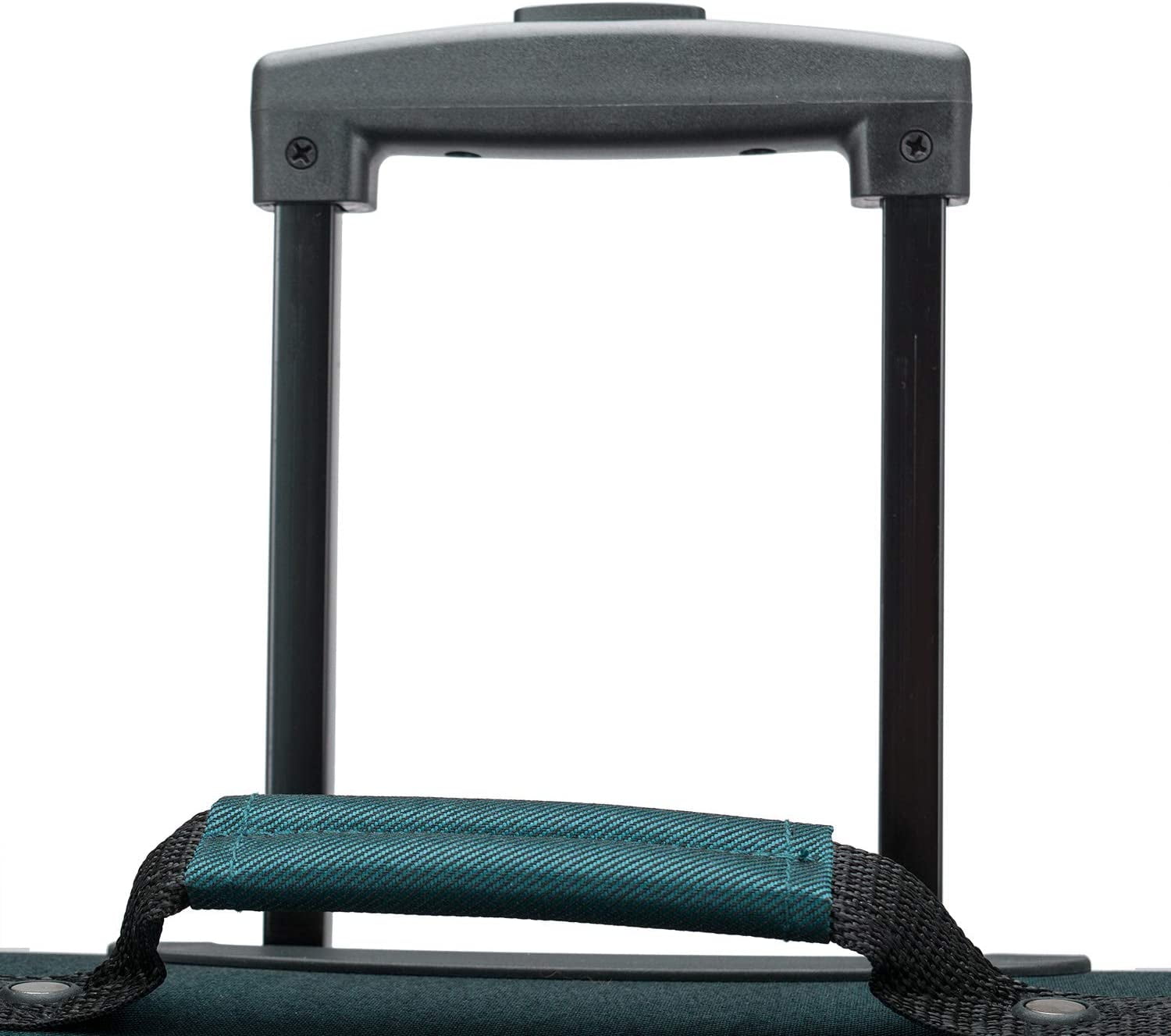 U.S. Traveler Aviron Bay Expandable Softside Luggage Set with Spinner Wheels, Teal, 2 Piece (22/30)