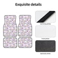 thumbnail image 4 of Honeii Purple Rabbit Print Car Foot Mat Four-Piece Set - Front & Rear Universal Car Floor Mats for SUVs, Trucks, Sedans, 4 of 7