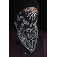 thumbnail image 2 of ZANheadhear Cotton Bandanna, Black Paisley, 2 of 3