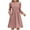 Pink, variant on hotojiny Fall Dresses for Women Long Sleeve Casual Dress Crew Neck Fashion Textured Dress with Pocket