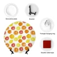 thumbnail image 4 of Gaeub Lemon Orange Print Ceramic Plate,Dinner Plates,Bone China Decorative Plates with Display Stand,Art Ceramic Ornaments for Wall Hanging Decoration-7in, 4 of 6