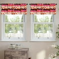 thumbnail image 2 of LALILO Kitchen Curtain Valance Striped With Brush Strokes And Rod Pocket Window Curtain 52"x 18" Set of 2, 2 of 5
