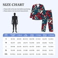 thumbnail image 2 of Mens Pajamas Set, geometric elements Button Down Long Sleeve Loungewear Sleepwear Pjs sets for Men, 2 of 5