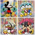 thumbnail image 2 of Disney Canvas Painting Mickey Mouse and Donald Duck Anime Posters and Prints Wall Art Pictures for Living Room Home Decoration70x70cm Unframed Gao Jinjia LED, 2 of 2